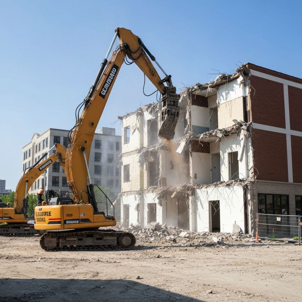 Commercial building selective demolition project in Burnaby